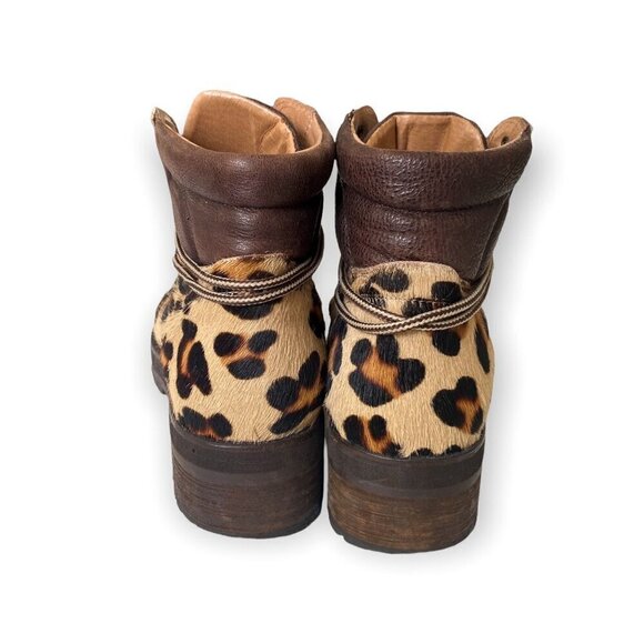 Free People Leopard Calf Hair Icon Hiker Boots, Size 38EU - Picture 7 of 13